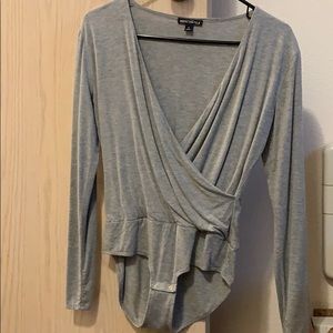 NEVER WORN Front Wrap Bodysuit